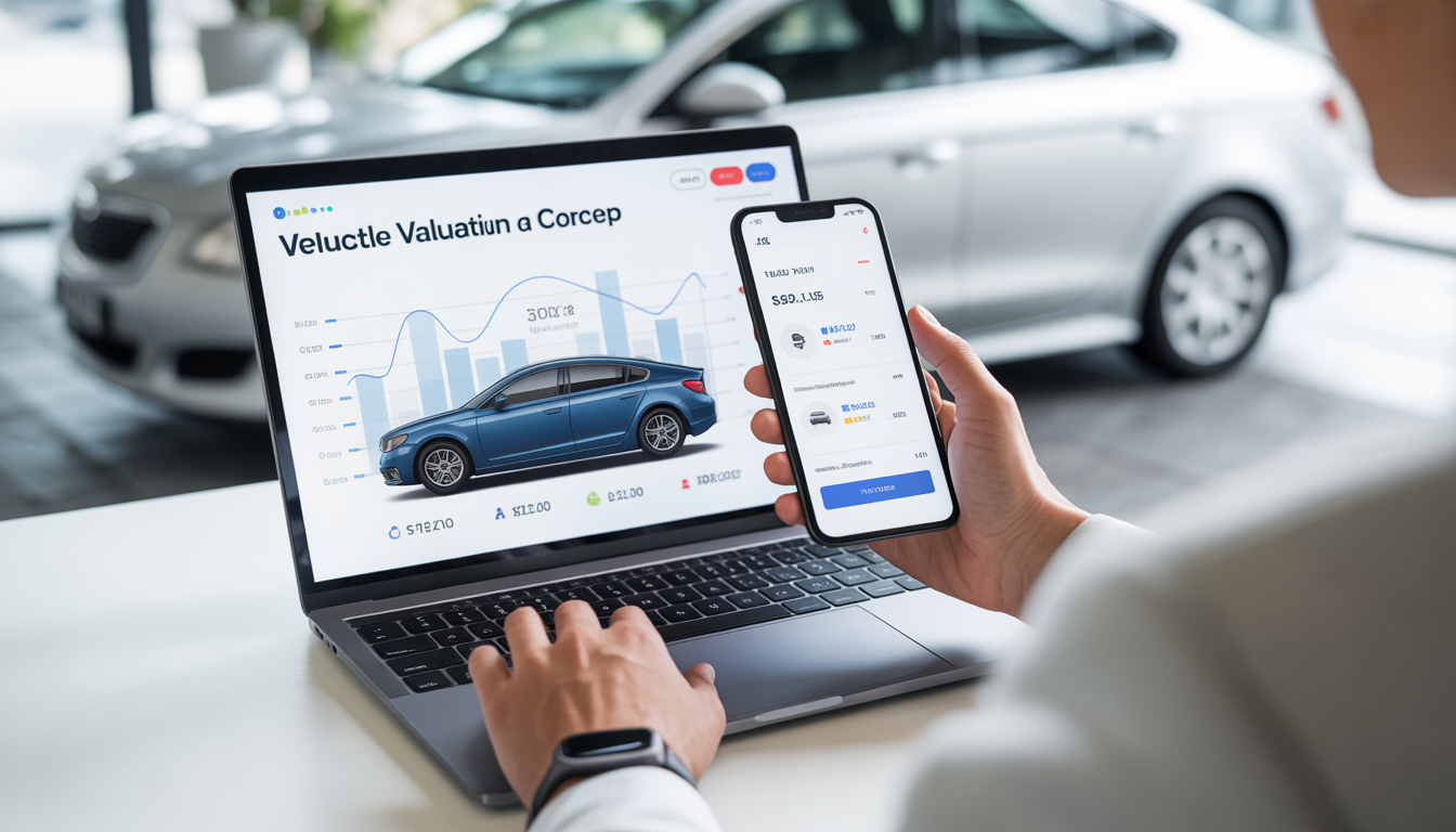 kelley blue book car value tool helping a car owner estimate the correct price for their vehicle